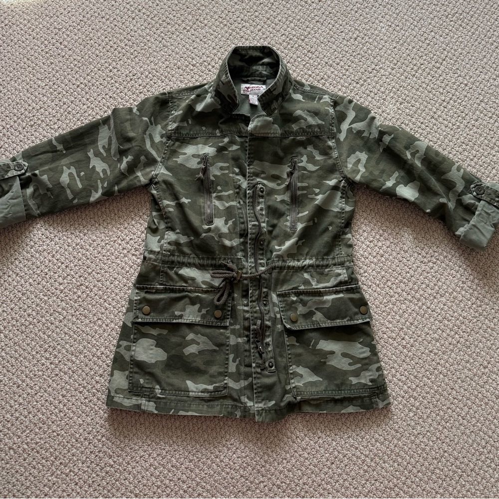 Arizona Jean Company Women's Camo Utility Jacket - Olive Green